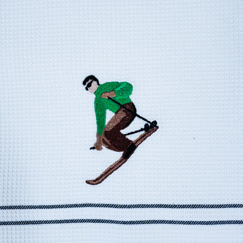 Geschirrtuch mit gesticktem Skifahrer, Ansicht 2