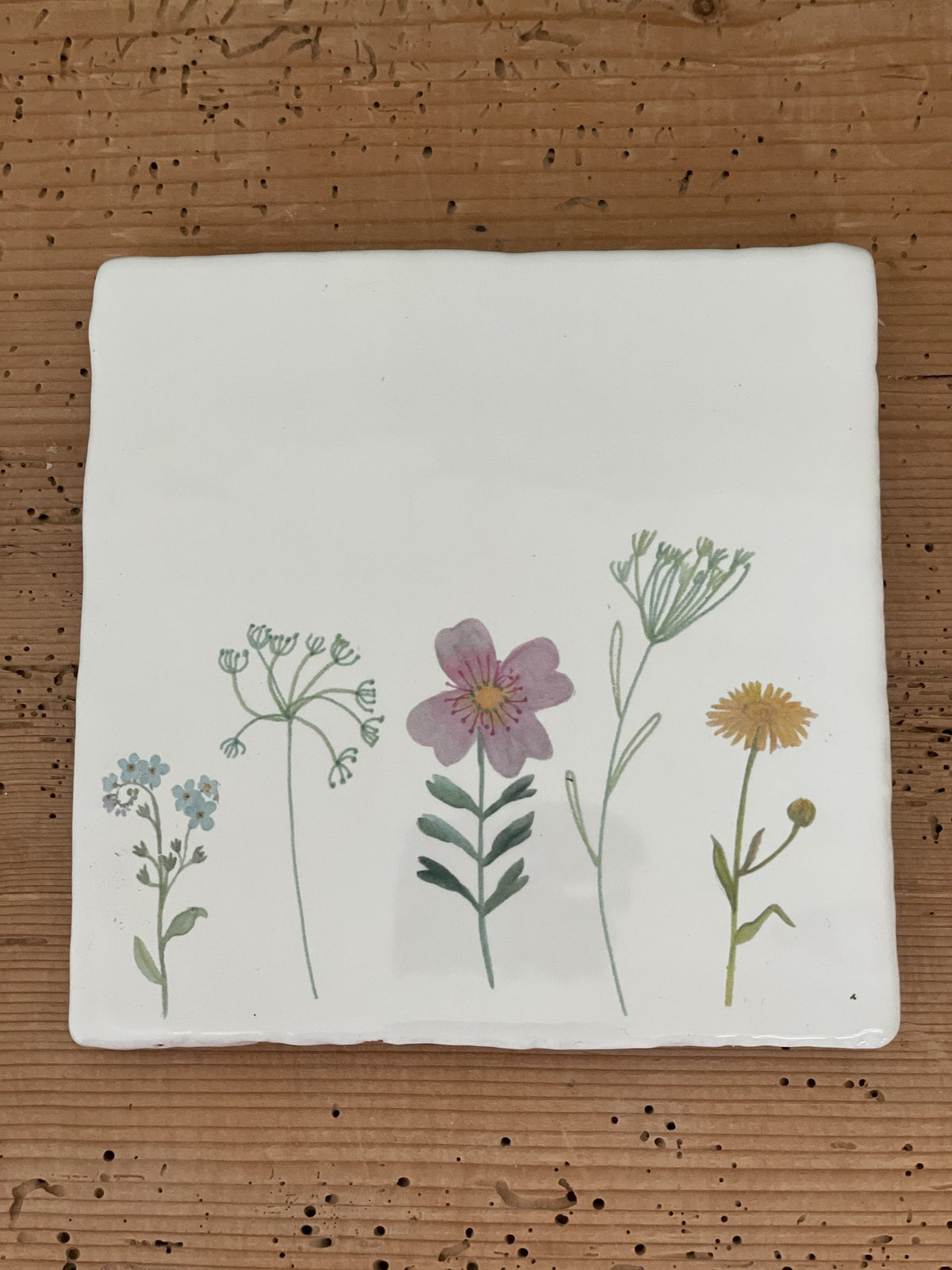 Fliese mit Blumen, Untersetzer, Wandfliesen, Badfliesen, Küchenfliesen
