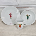 Produkt mit Kindergeskirr mit Blumenkindern, Kindergeskirr mit Blumenkindern, Produkt, Winterkollektion, Barbara's Porzellanwerkstatt