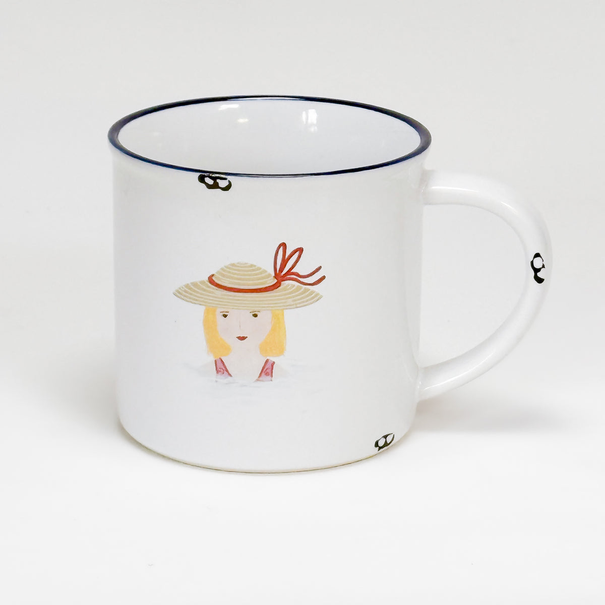 Keramiktasse Badende