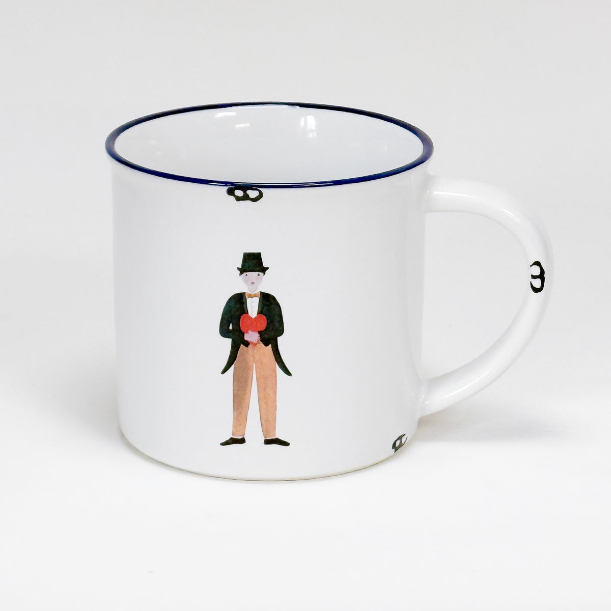 Keramiktasse Bräutigam
