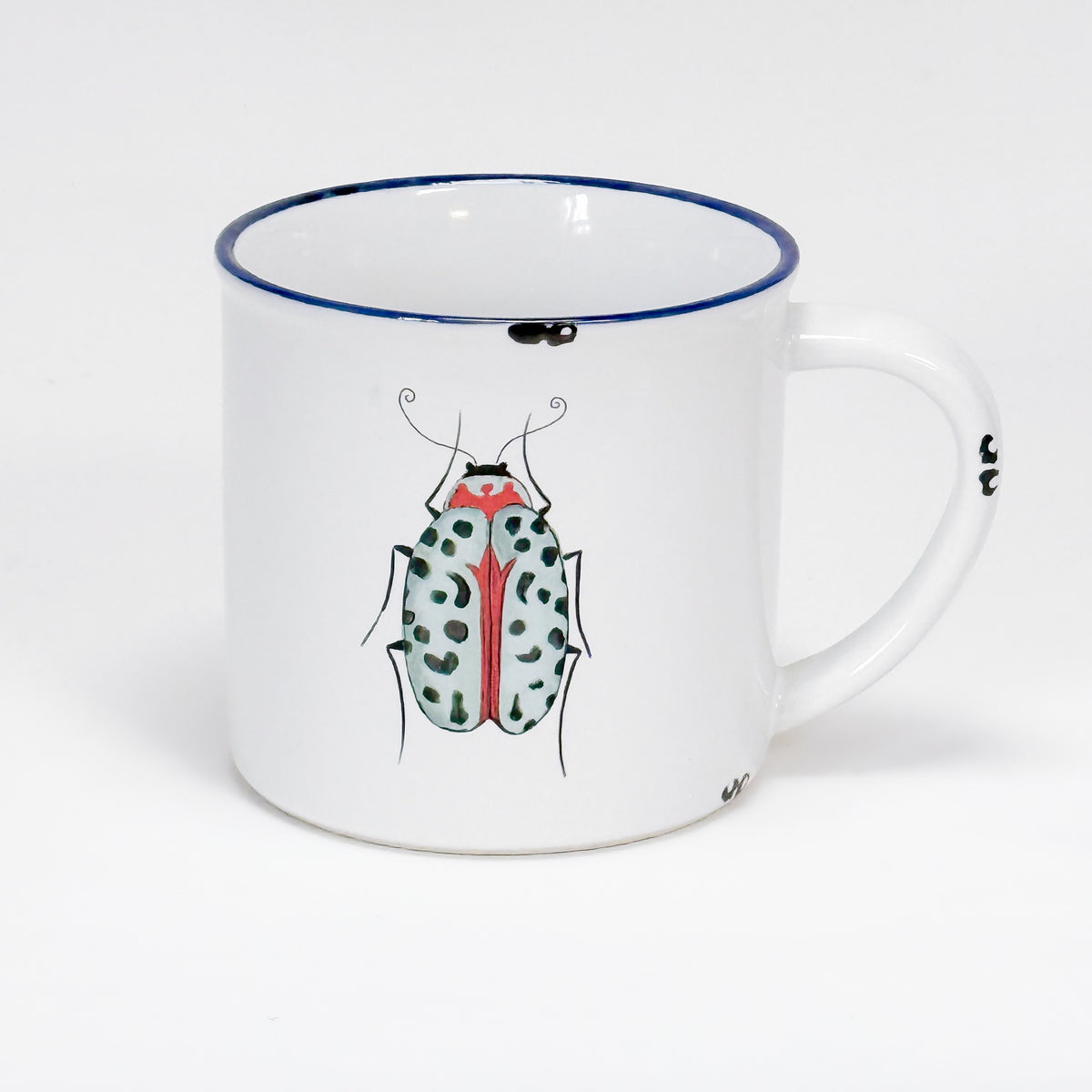 Keramiktasse Käfer mit Punkten