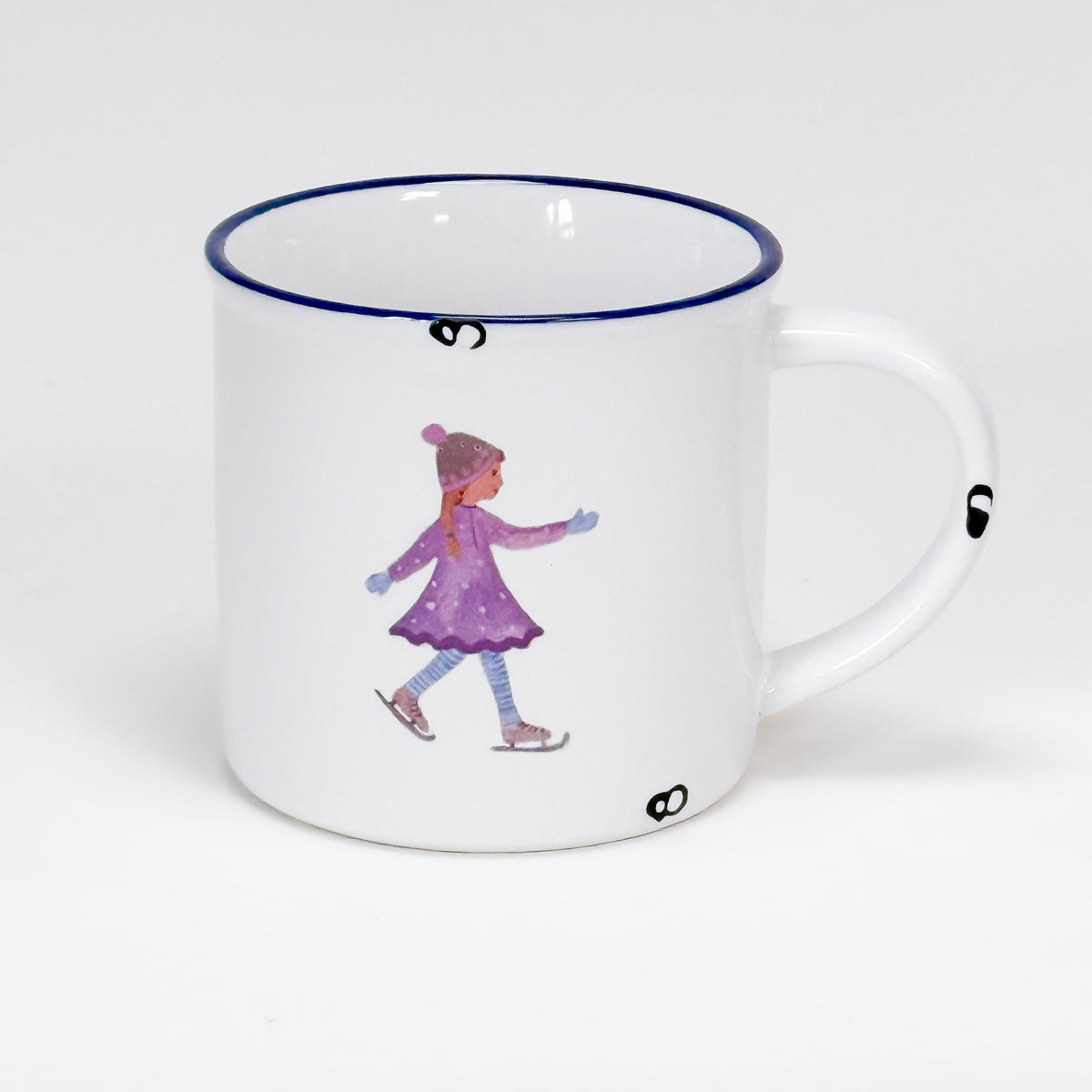 Keramiktasse Mädchen auf Schlittschuhen