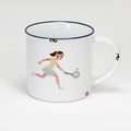 Keramiktasse Tennisspielerin