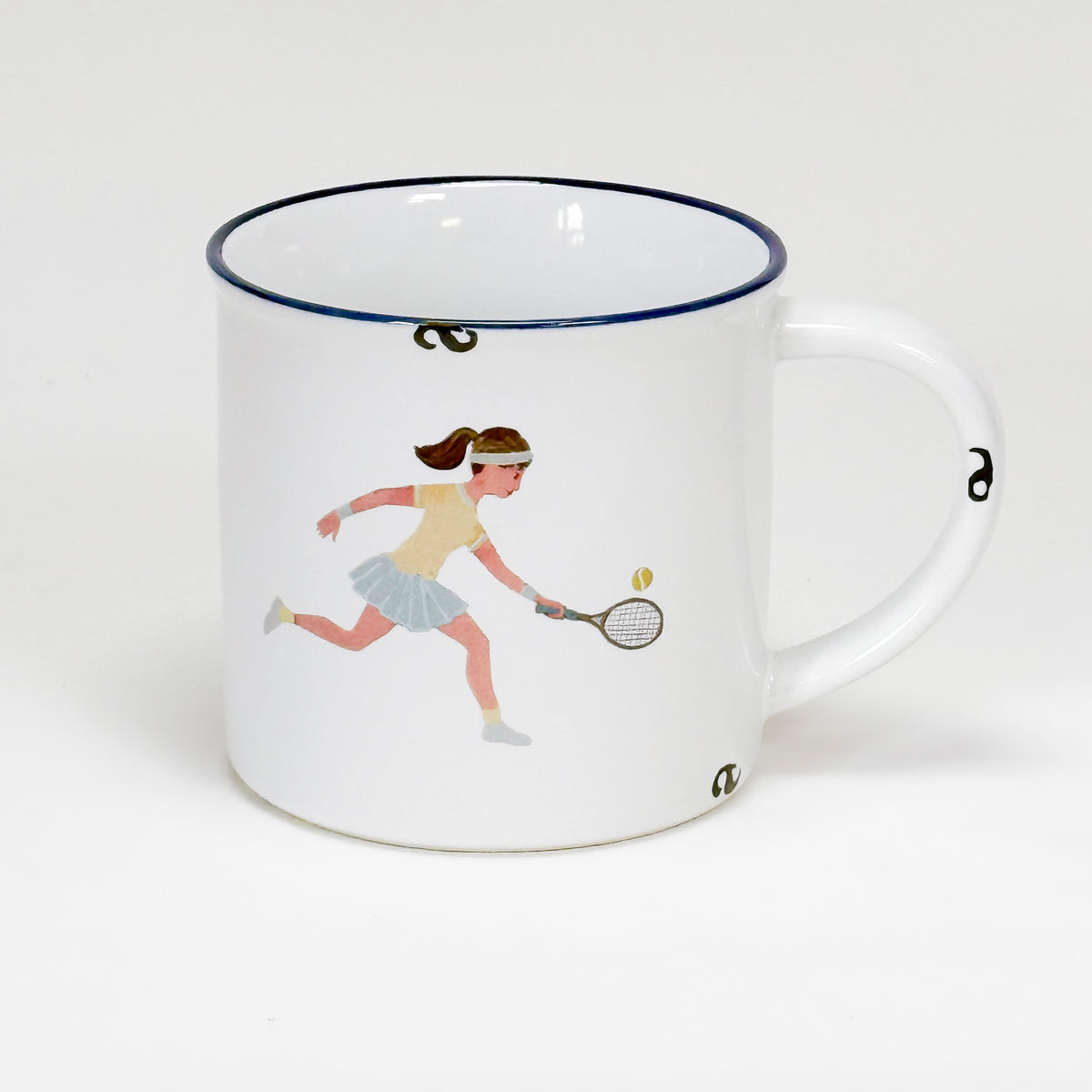 Keramiktasse Tennisspielerin